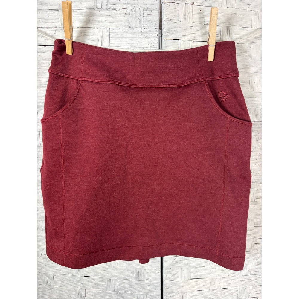 Mountain Hardwear Womens Skirt Mini Burgundy Wool Blend Pockets Gorpcore Outdoor